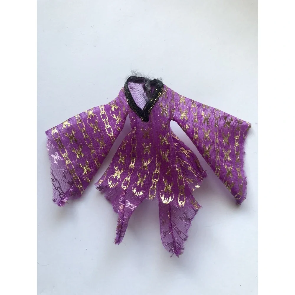 Monster High Doll Spectra Vondergeist 13 Wishes Purple & Gold Cover Up Shirt Top